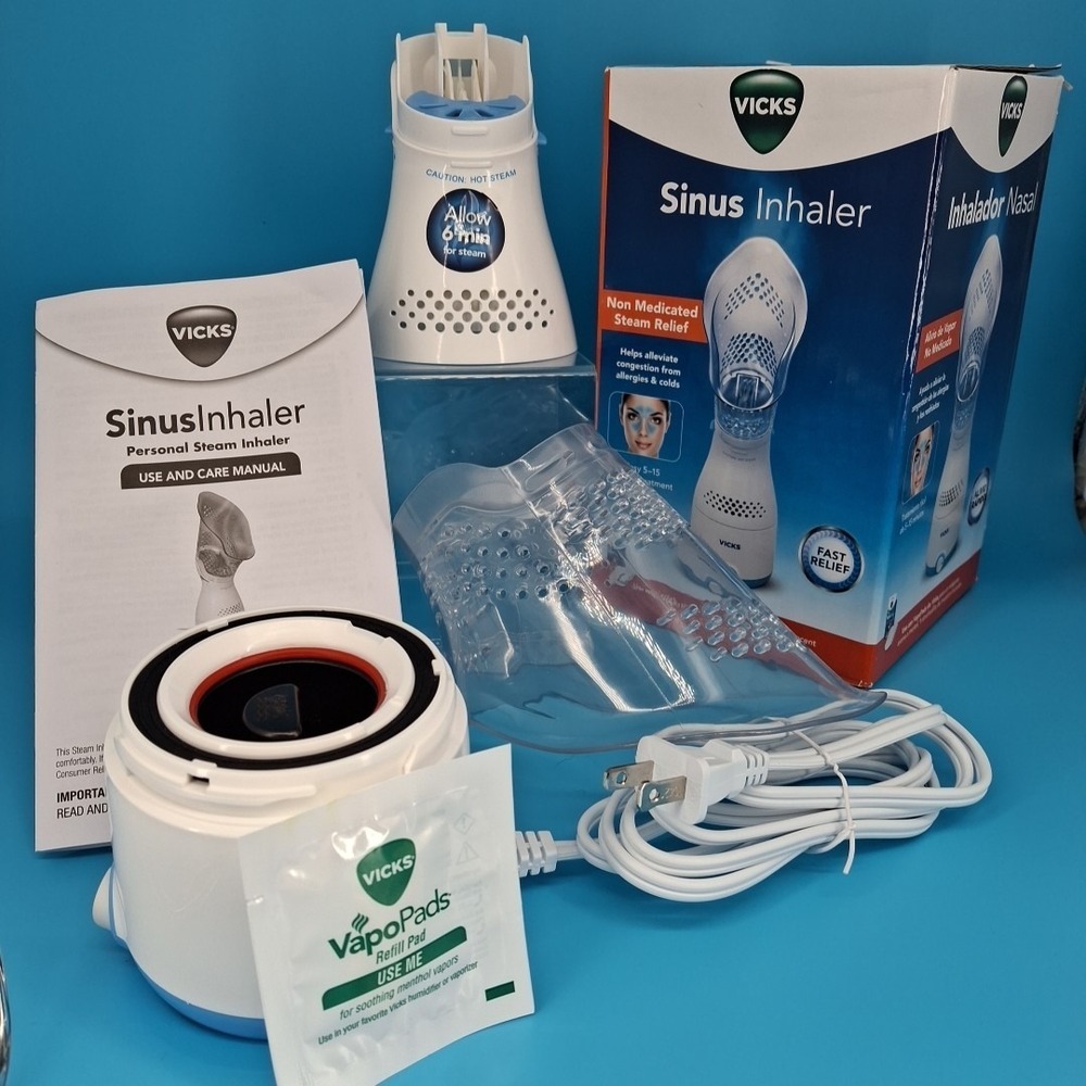 Vicks Personal SINUS STEAM INHALER Non-Medicated Relief includes 1 VapoPad